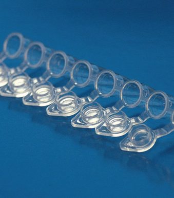 0.2 ml thin wall 8-strip PCR Tubes, individual shielded caps