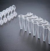 0.2 ml thin wall 8-strip PCR Tubes, individual shielded caps1