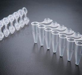 0.2 ml thin wall 8-strip PCR Tubes, individual shielded caps1